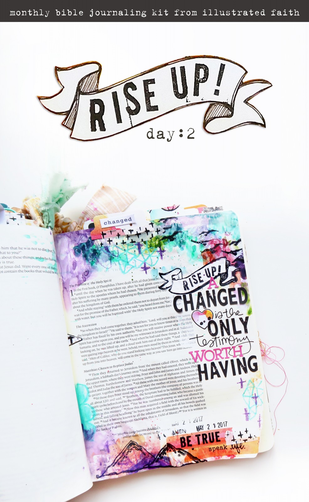 New Bible Journaling Kit  Rise Up Process Video! - Illustrated Faith